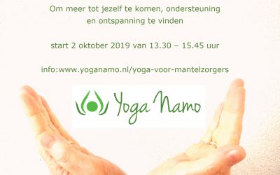 Yoga voor Mantelzorgers start op 2 oktober van 13.30 – 15.45 uur