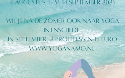 Yoga zomer pauze van 4-8 t/m 14-9-2025